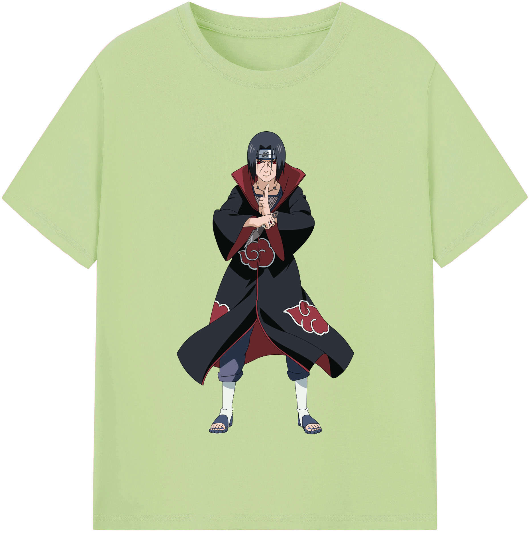 （画像用） NARUTO -ナルト- うちは イタチ Uchiha Itachi 綿100％半袖Tシャツ（フロントプリント）